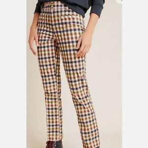 Anthropologie Plaid Corduroy Kick Flare Pant
